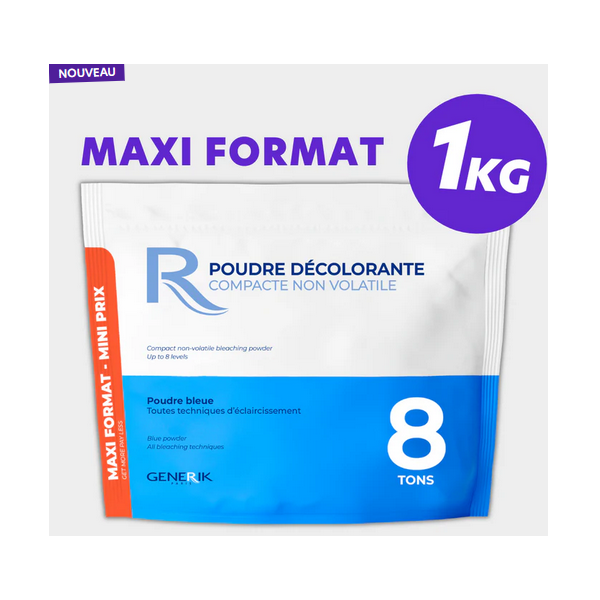 Poudre Décolorante Professionnelle Bleue 8 TONS – 1 Kg
