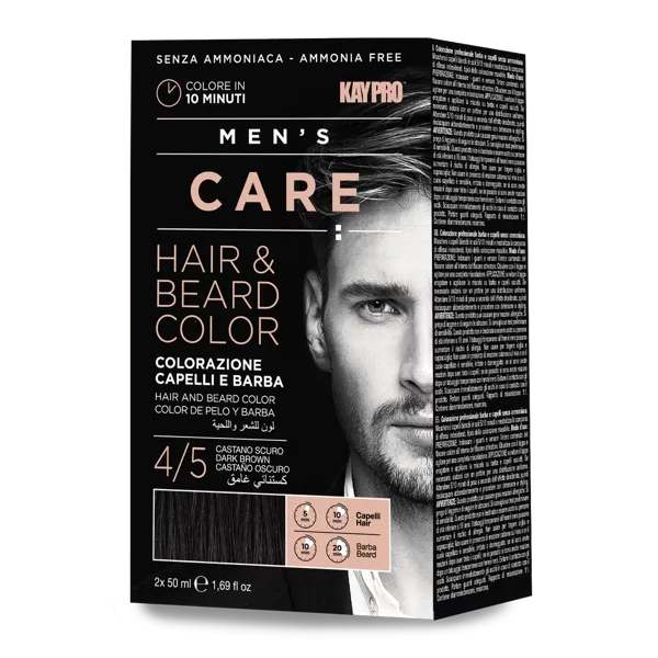 Men's care cheveux et barbe chatain foncé