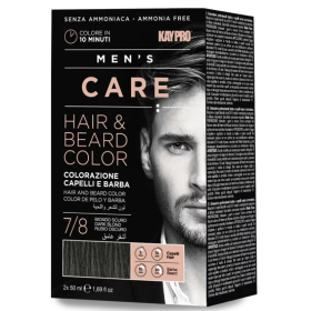 Men's care cheveux et barbe blond foncé