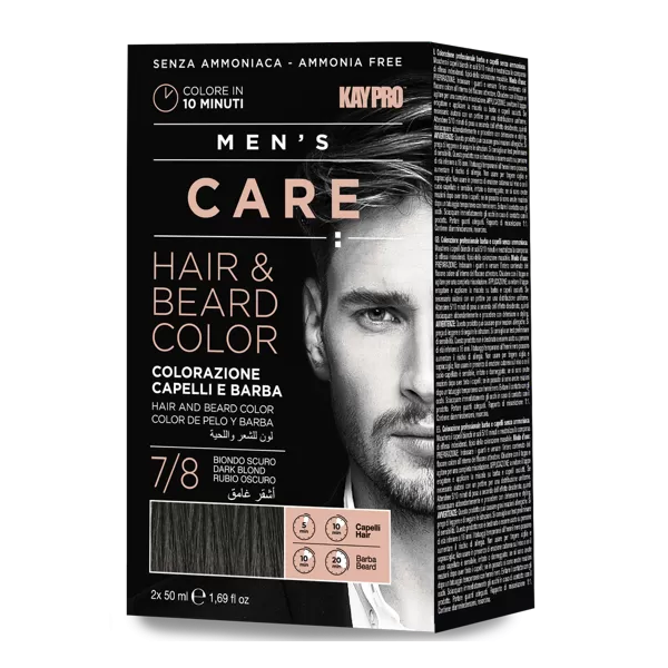 Men's care cheveux et barbe blond foncé