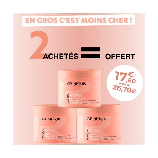 2+1 Masque Secs Abimés Cassants 500ml