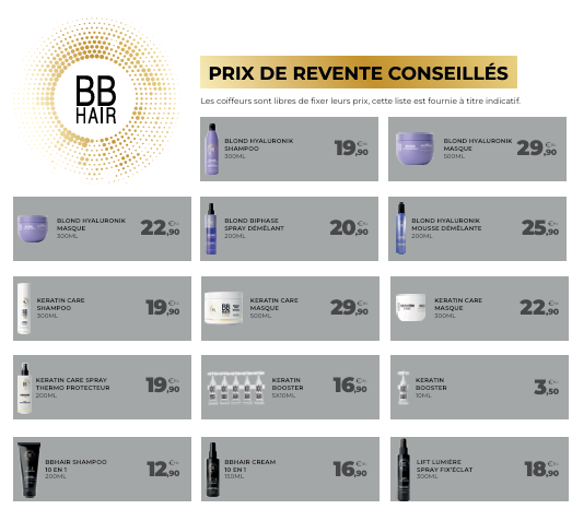 Prix Revente Conseillés BB